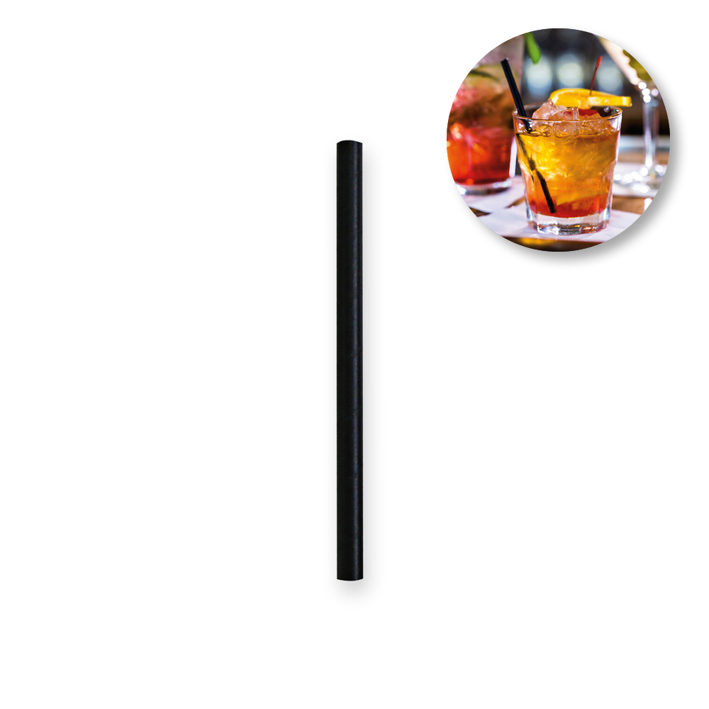 Bio Papiertrinkhalme Cocktail, einfarbig | FSC®-Mix Bio Papiertrinkhalme Cocktail, einfarbig | FSC®-Mix