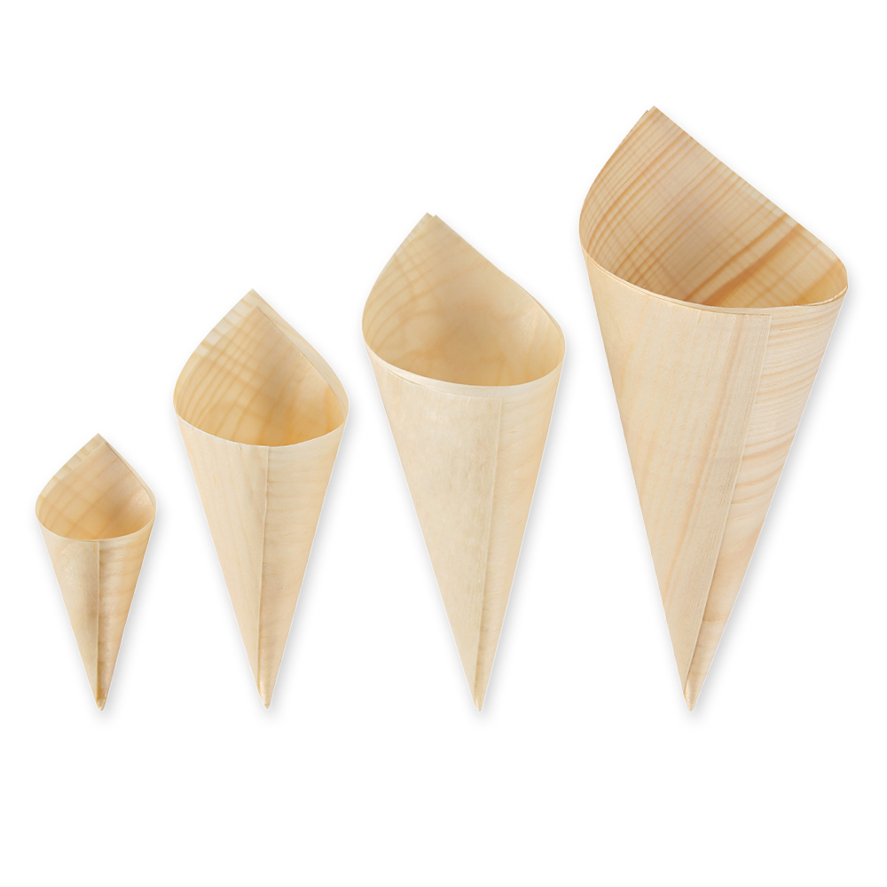 Wooden pine tip bag in different sizes
