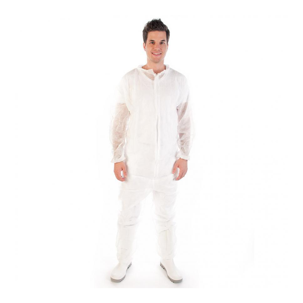 Coveralls Light made of PP in white in the front view