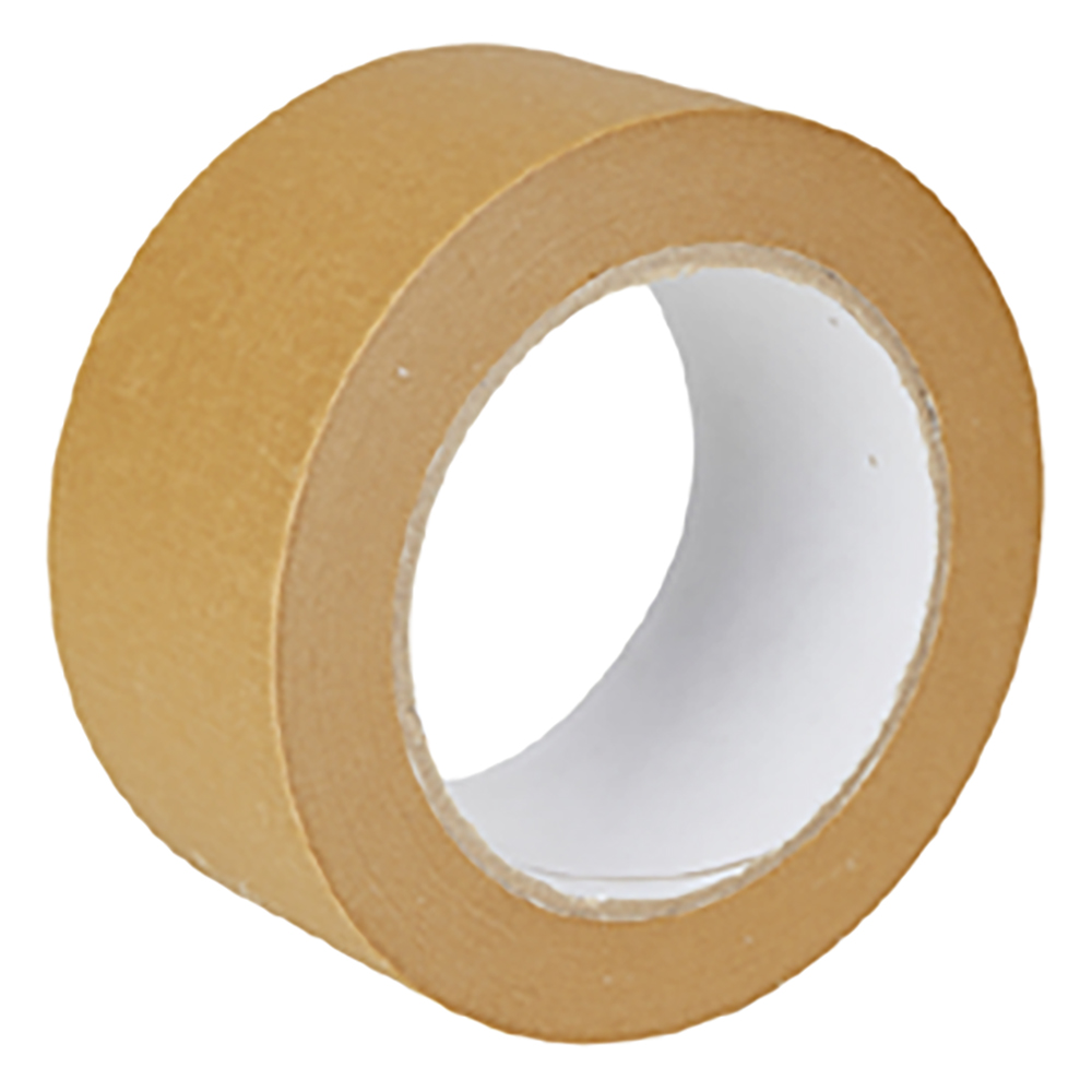 Packaging tape with natural rubber adhesive in paper in brown