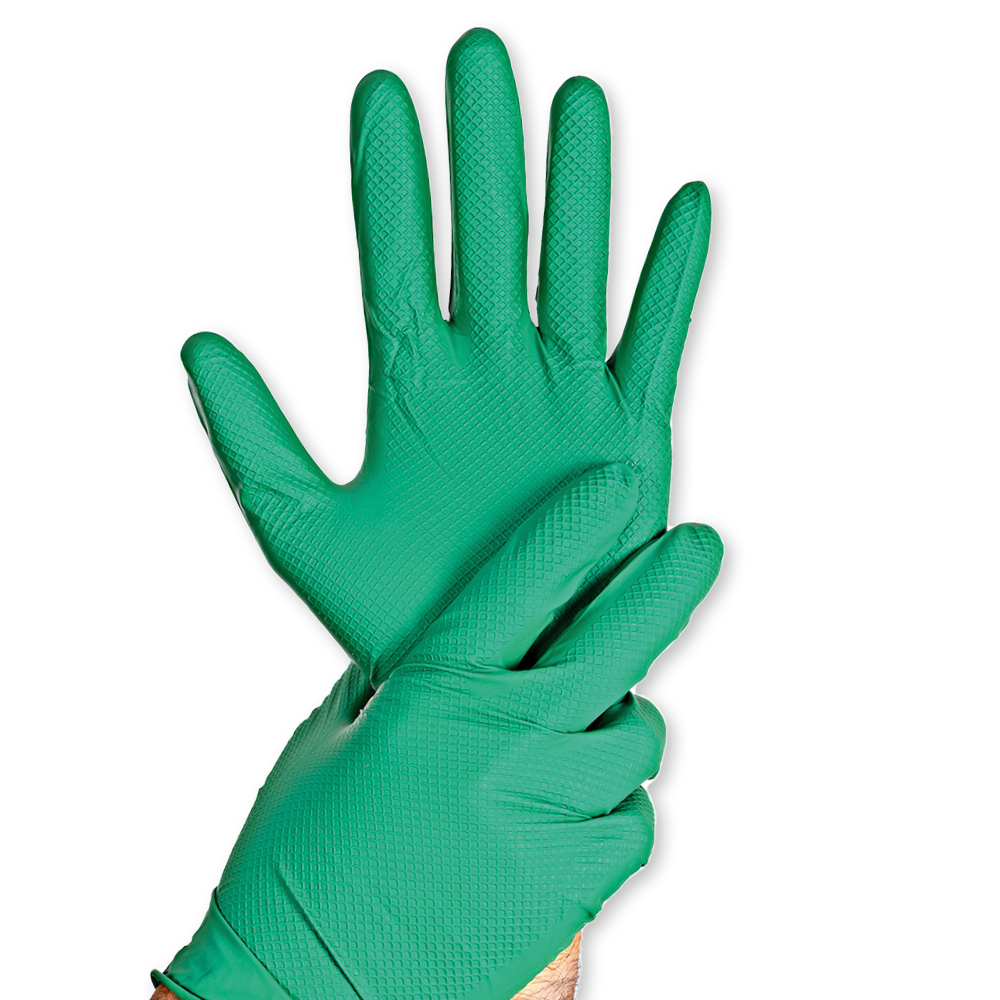 Nitrile gloves Power Grip powder-free in green