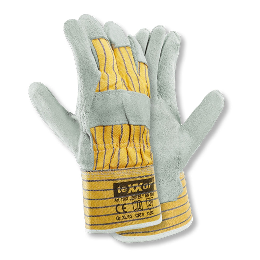 teXXor® beef core split leather gloves Eifel 1103 in the general view